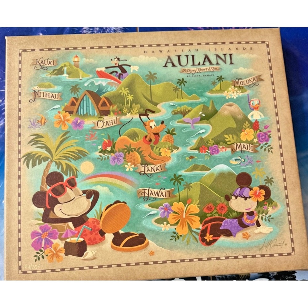 Disney Aulani Resort Hawaiian Islands Canvas Wrap 194/295 Jeff Granito 14x16"